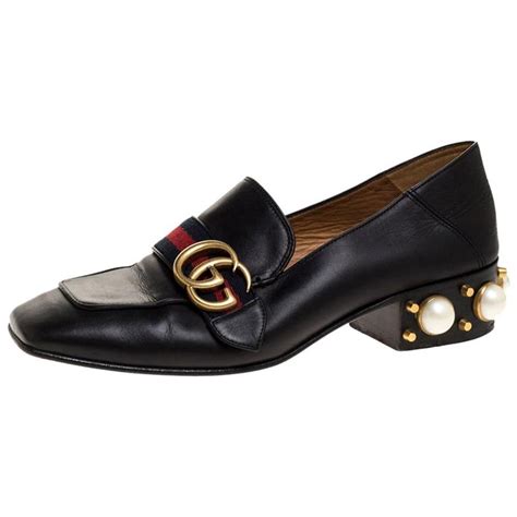 gucci loafer with pearls|gucci loafers suede.